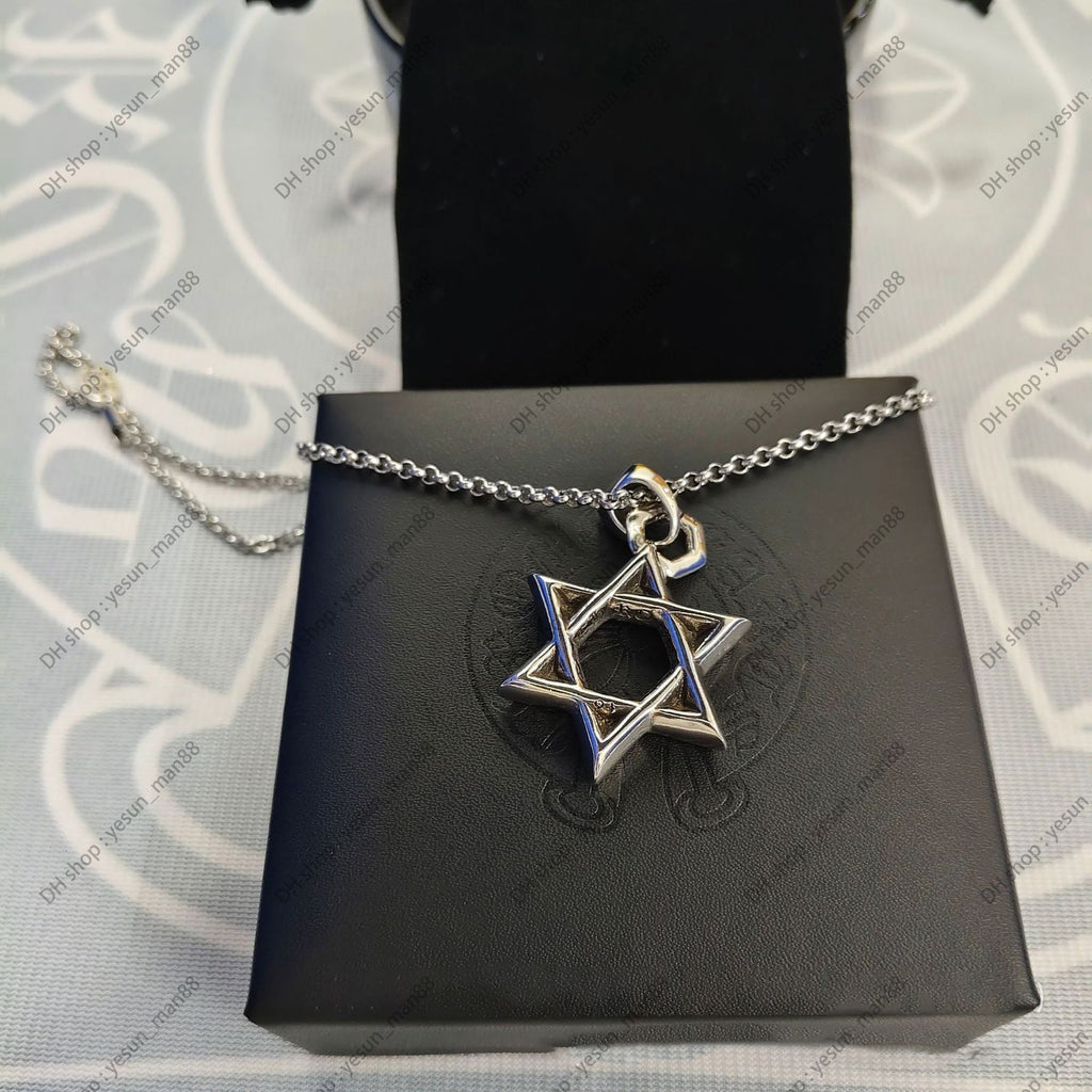 Chrome Necklace Bold Letter Cross Women Chromes Necklaces Designer Brand Flower Pendant Chain Men Chromed Jewelry Necklace A2Fr