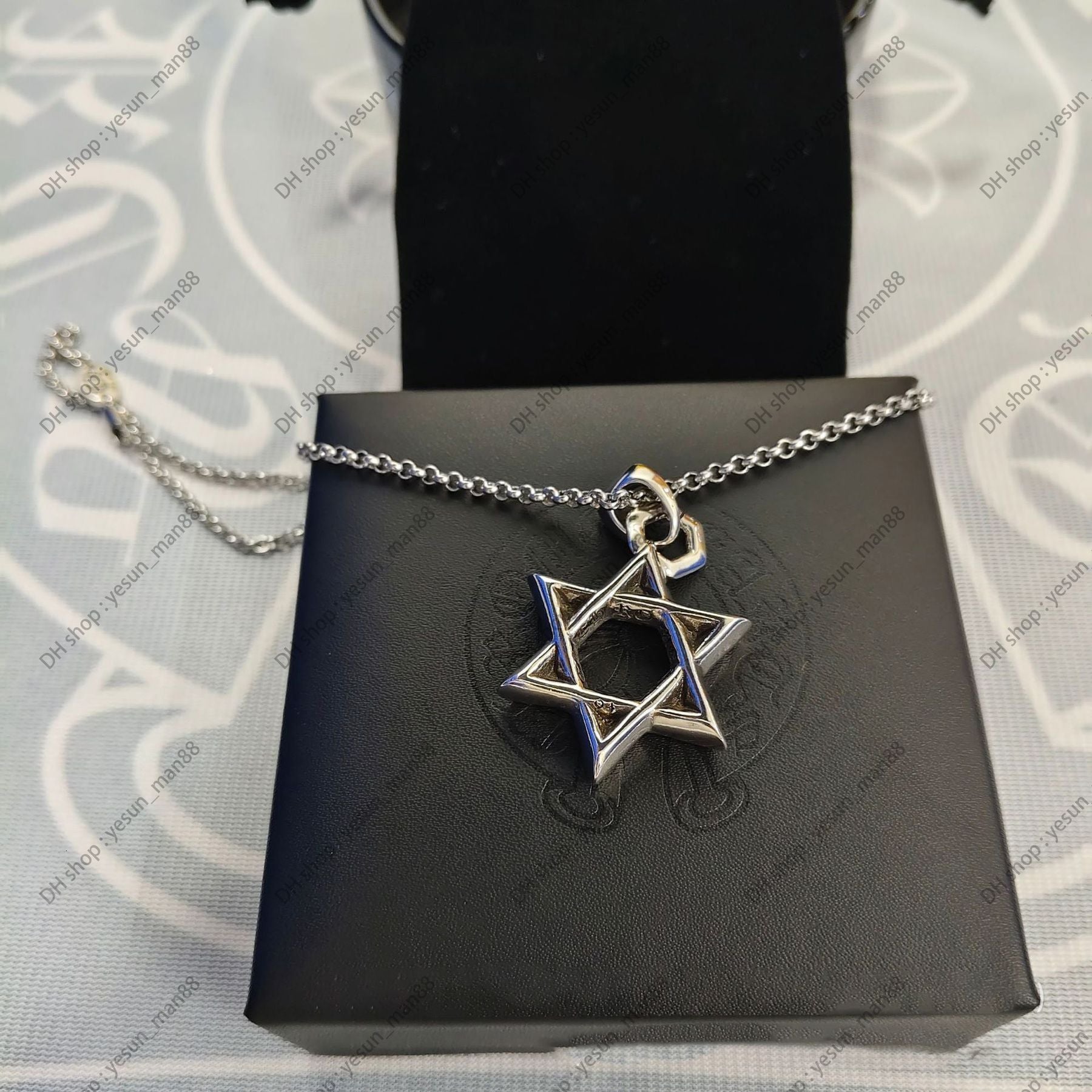 Chrome Necklace Bold Letter Cross Women Chromes Necklaces Designer Brand Flower Pendant Chain Men Chromed Jewelry Necklace A2Fr