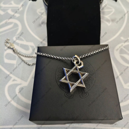 Chrome Necklace Bold Letter Cross Women Chromes Necklaces Designer Brand Flower Pendant Chain Men Chromed Jewelry Necklace A2Fr
