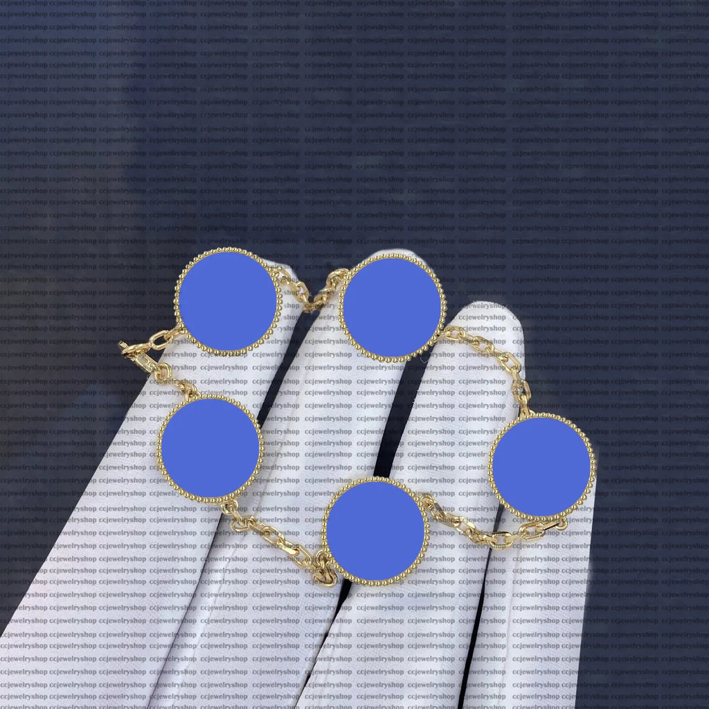 Classic Fashion Charm Bracelets Bangle Chain 18K Gold Agate Shell for Women&Girl Wedding Mother' Day Jewelry Women Bracelet -1