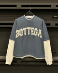 Street Letter Printed round Neck Fake Two Piece Long Sleeved T-Shirt for Men and Women Y2K Fashionable Casual Loose Top Trendy Couple