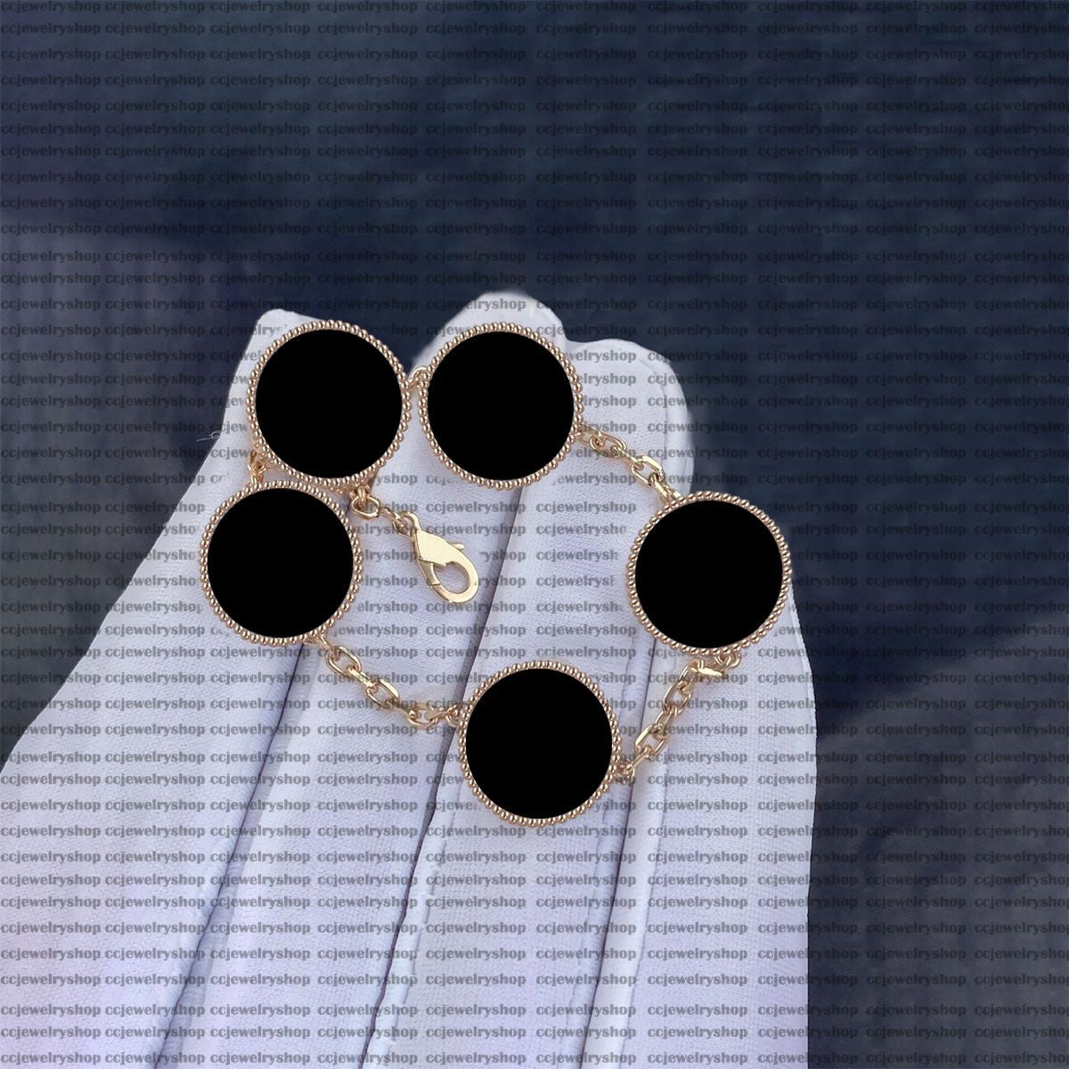 Classic Fashion Charm Bracelets Bangle Chain 18K Gold Agate Shell for Women&Girl Wedding Mother' Day Jewelry Women Bracelet -1