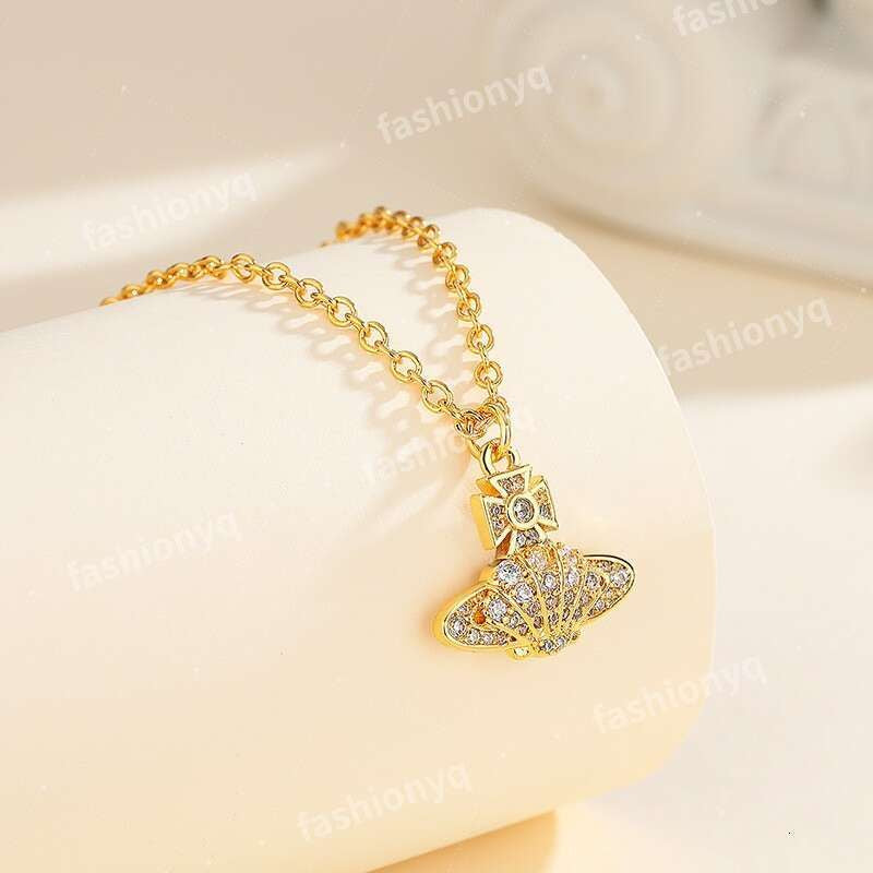 Designer Necklaces Planet Necklaces Sier Gold Moissanite Colorful Necklace Saturn Necklace Royal Party Designer Jewelry