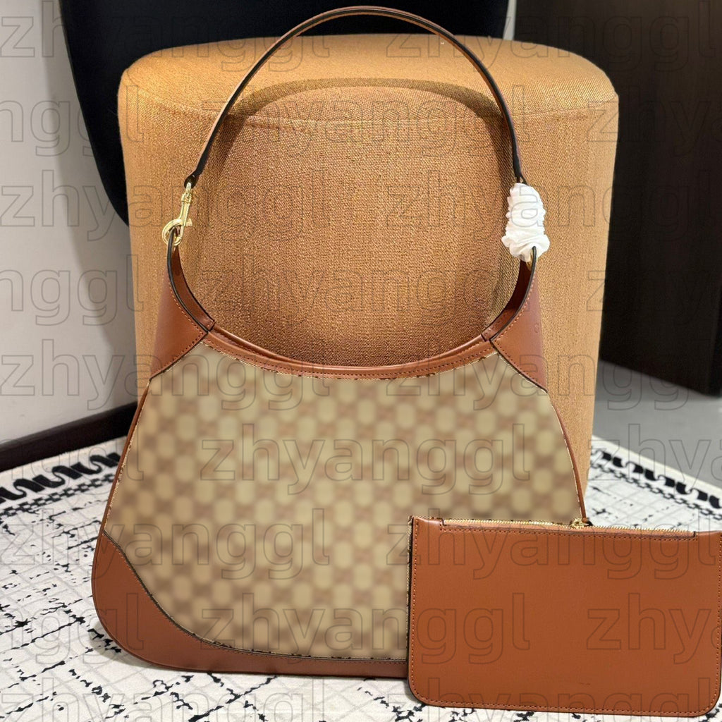 High Quality Handbag Ophidias Designer Bag Women Large Capacity Emblem Tote Bag Luxury Canvas Half Moon Bag Fashion Crossbody Shoulder Bag Vintage Beach Travel Bag