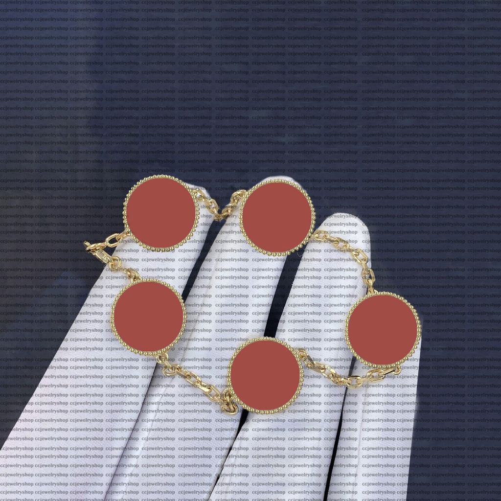 Classic Fashion Charm Bracelets Bangle Chain 18K Gold Agate Shell for Women&Girl Wedding Mother' Day Jewelry Women Bracelet -1