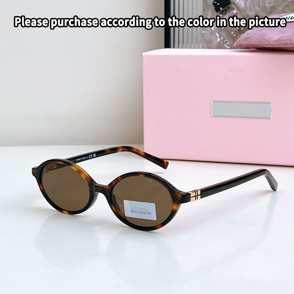 Designer Muimu 04Zs Sunglasses Italian Luxury Fashion Trimui Muir 04Z Oval Sun Glasses Men and Women Tortoise Brown Nerd Sunglasses with Box
