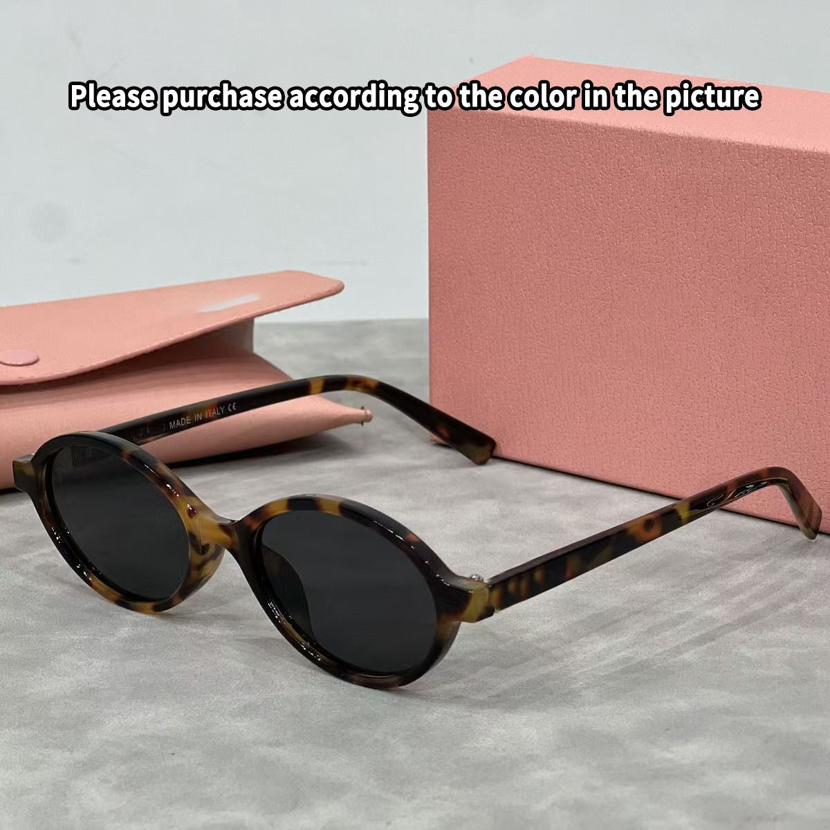 Designer Muimu 04Zs Sunglasses Italian Luxury Fashion Trimui Muir 04Z Oval Sun Glasses Men and Women Tortoise Brown Nerd Sunglasses with Box