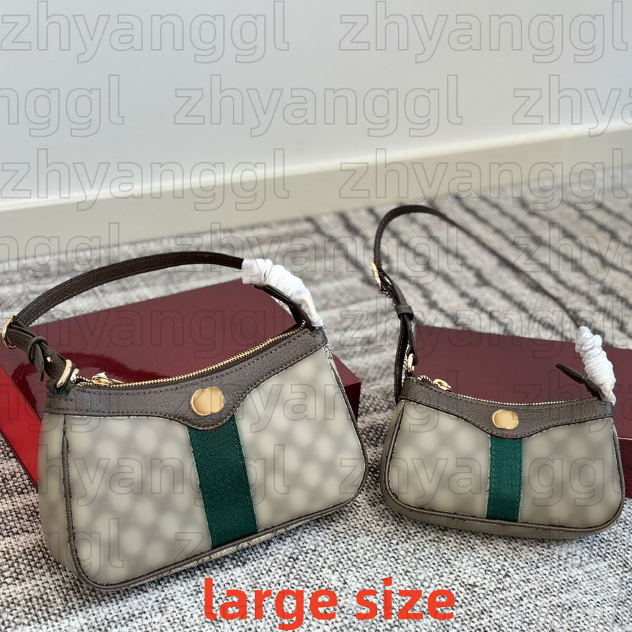 High Quality Handbag Ophidias Designer Bag Women Large Capacity Emblem Tote Bag Luxury Canvas Half Moon Bag Fashion Crossbody Shoulder Bag Vintage Beach Travel Bag