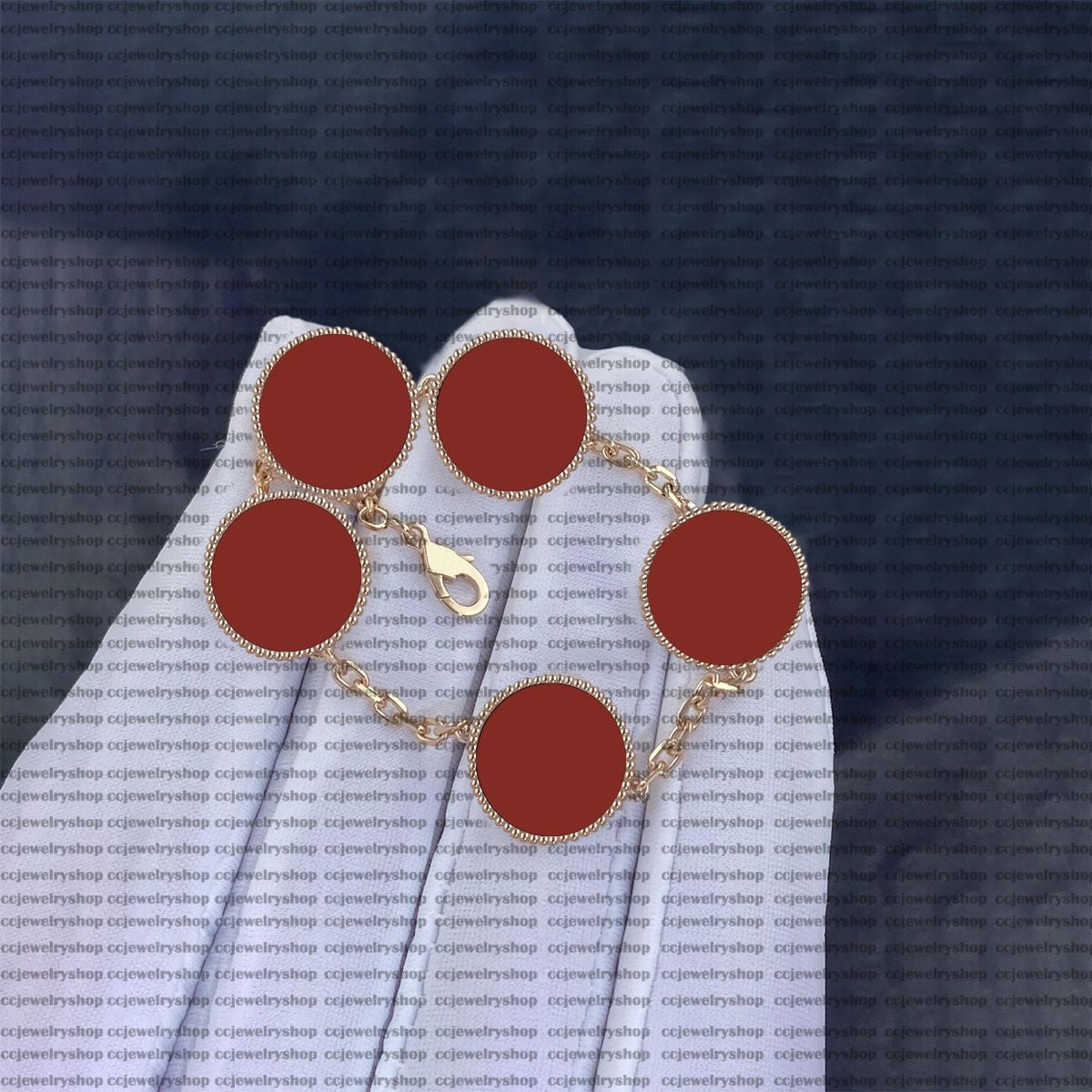 Classic Fashion Charm Bracelets Bangle Chain 18K Gold Agate Shell for Women&Girl Wedding Mother' Day Jewelry Women Bracelet -1