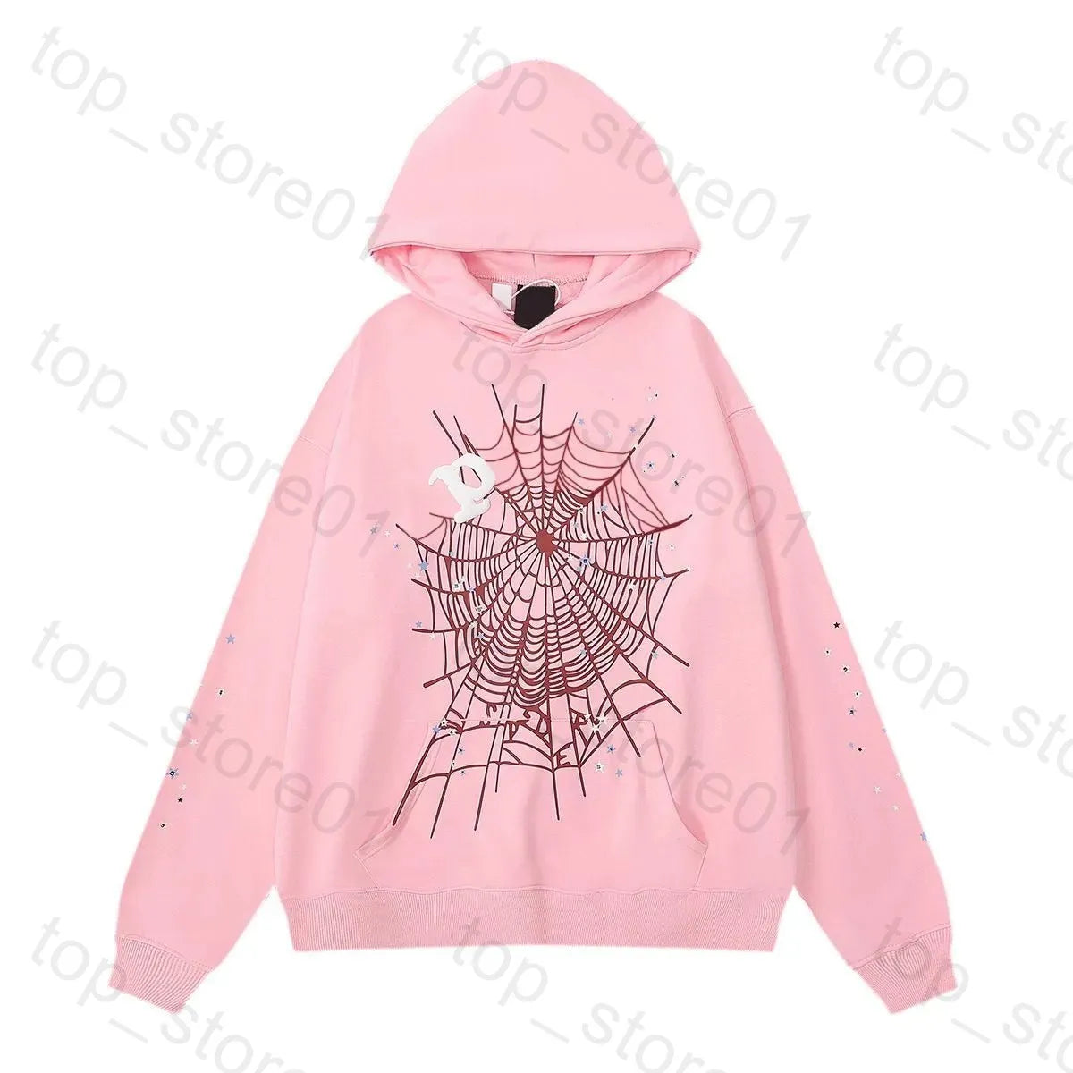 5A Designer Hoodie Mens Web Hoodie for Men 2025 Spider Hoody Women Polo Grid Five Cobweb Pink Spider Hoodies Hip Hop Tracksuit Print Pullover Net Spider Pants Suit 01