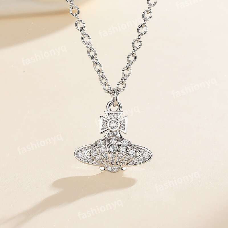 Designer Necklaces Planet Necklaces Sier Gold Moissanite Colorful Necklace Saturn Necklace Royal Party Designer Jewelry