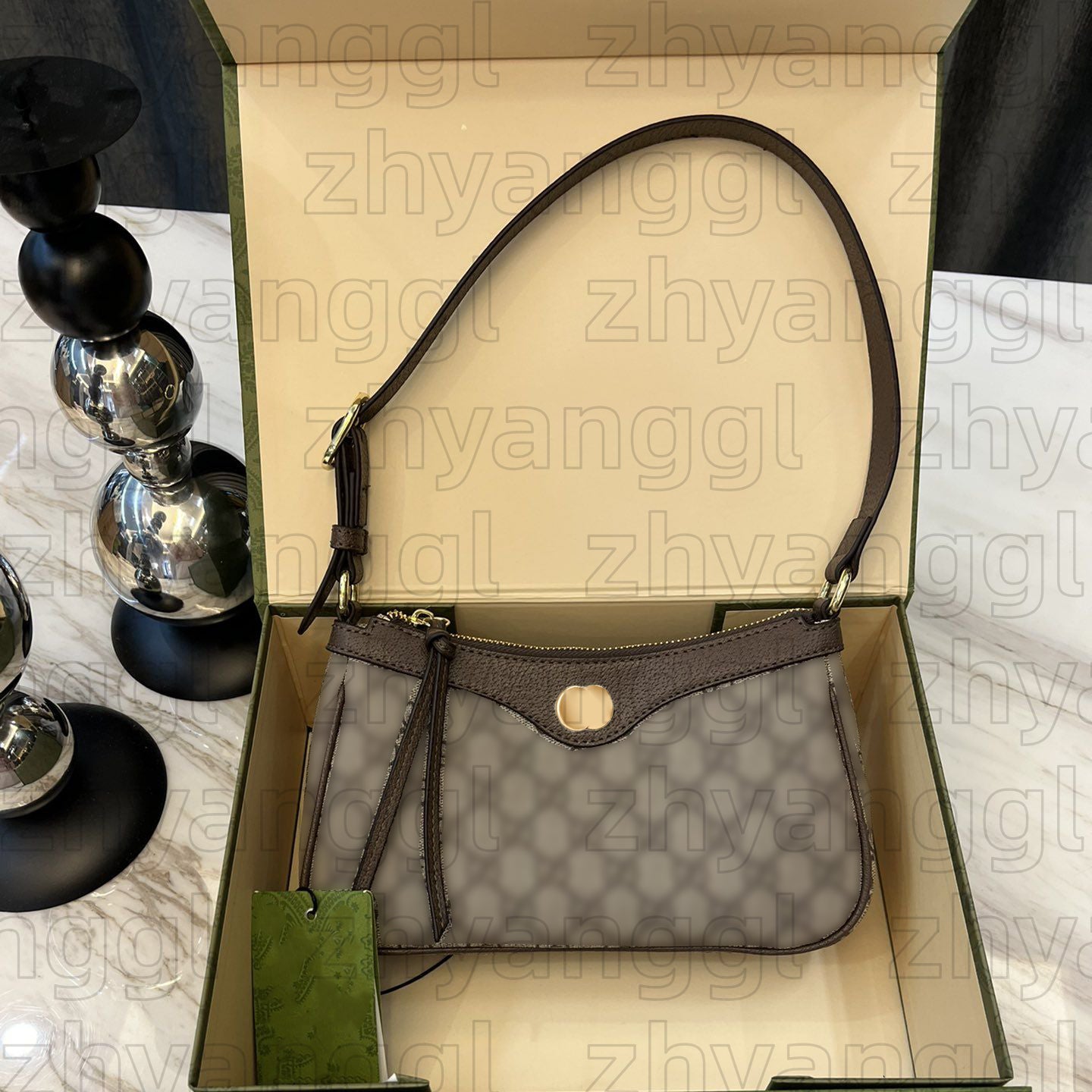 High Quality Handbag Ophidias Designer Bag Women Large Capacity Emblem Tote Bag Luxury Canvas Half Moon Bag Fashion Crossbody Shoulder Bag Vintage Beach Travel Bag