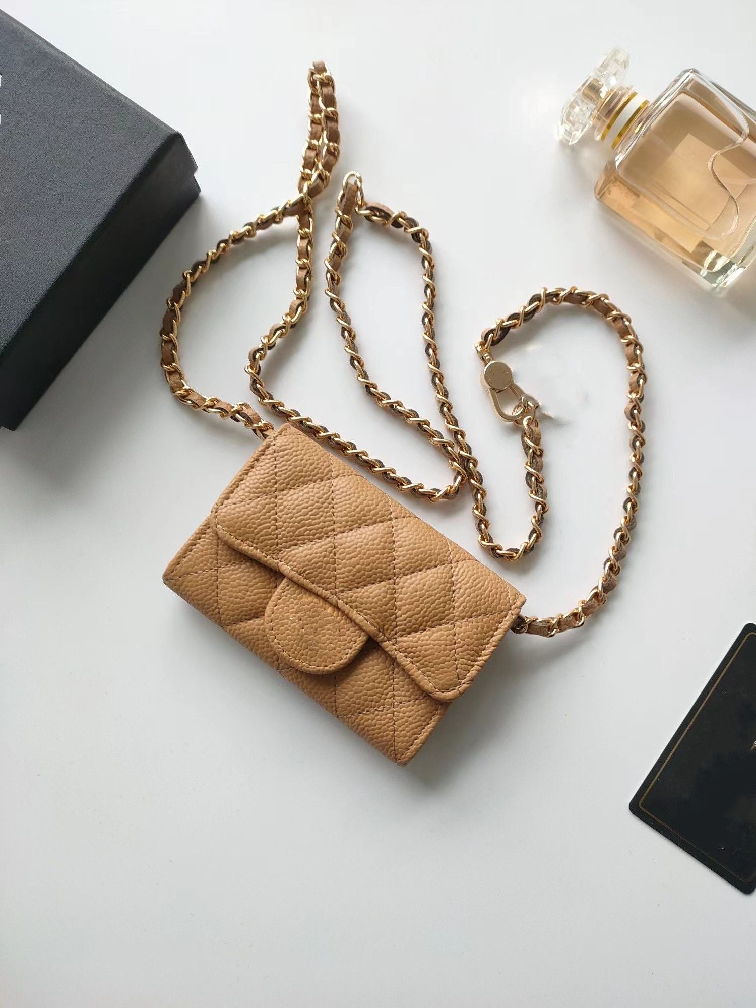Top Designer Shoulder Bag Chain Handbag Plaid Wallet Double Letter Solid Buckle Sheepskin Caviar Pattern Women Luxury Evening Bag Mini Handbag 7750