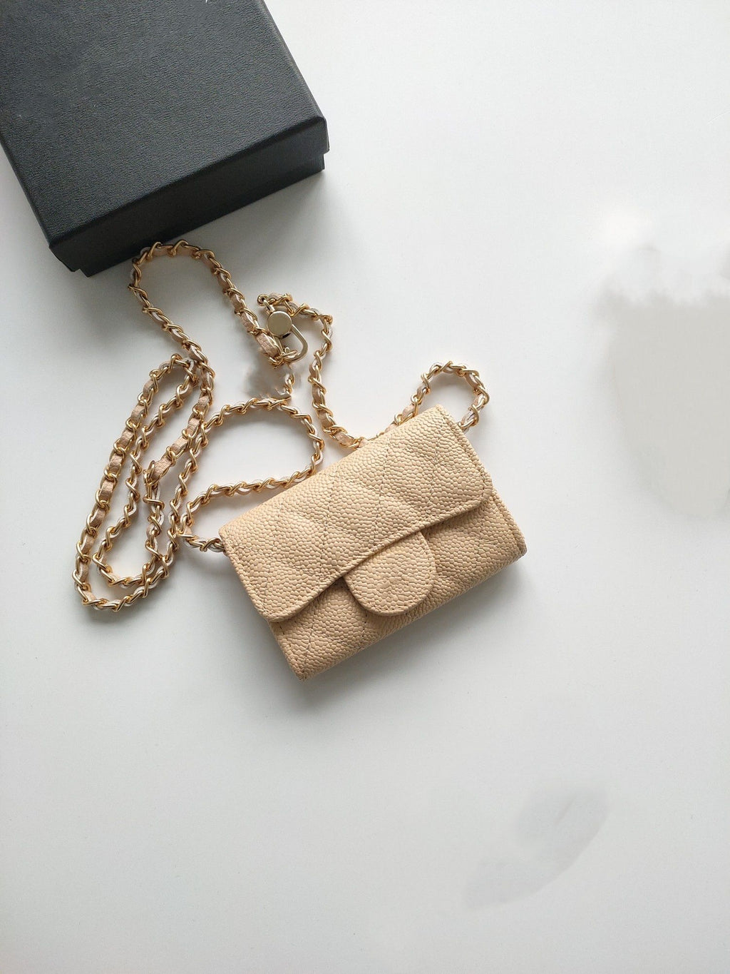 Top Designer Shoulder Bag Chain Handbag Plaid Wallet Double Letter Solid Buckle Sheepskin Caviar Pattern Women Luxury Evening Bag Mini Handbag 7750