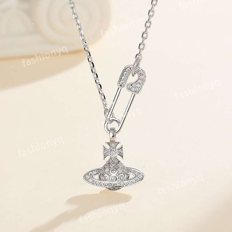 Designer Necklaces Planet Necklaces Sier Gold Moissanite Colorful Necklace Saturn Necklace Royal Party Designer Jewelry