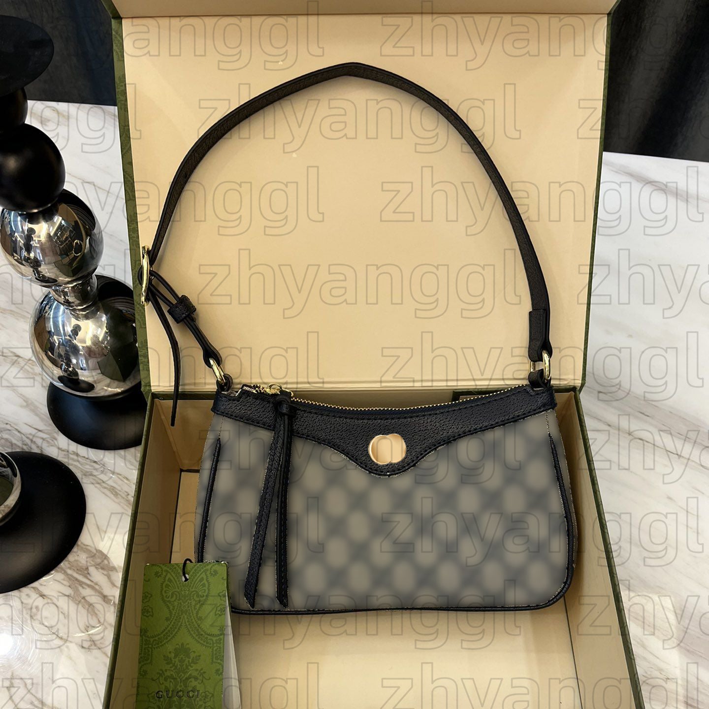 High Quality Handbag Ophidias Designer Bag Women Large Capacity Emblem Tote Bag Luxury Canvas Half Moon Bag Fashion Crossbody Shoulder Bag Vintage Beach Travel Bag