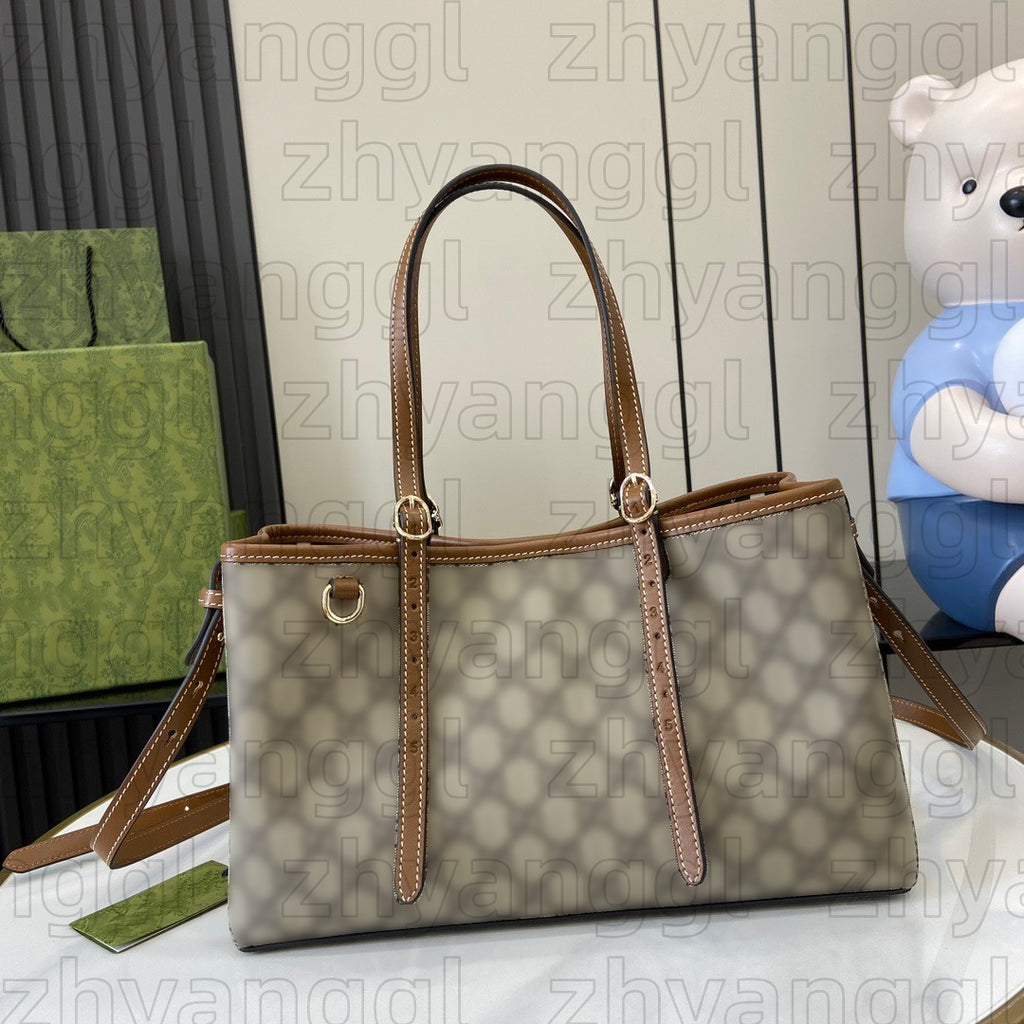 High Quality Handbag Ophidias Designer Bag Women Large Capacity Emblem Tote Bag Luxury Canvas Half Moon Bag Fashion Crossbody Shoulder Bag Vintage Beach Travel Bag
