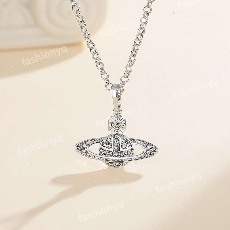 Designer Necklaces Planet Necklaces Sier Gold Moissanite Colorful Necklace Saturn Necklace Royal Party Designer Jewelry