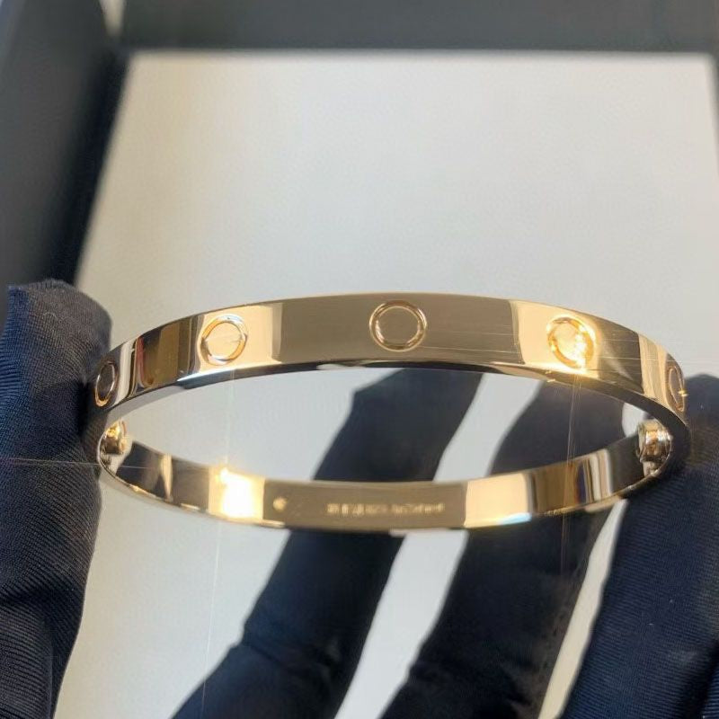 Designer Bracelet Bangle V-Gold Non Tarnish Screw Bracelet Women 6MM Wide 10 Diamond Mens Bracelets with Screwdriver Fine Gold Jewelry Woman Party Daily Outfit