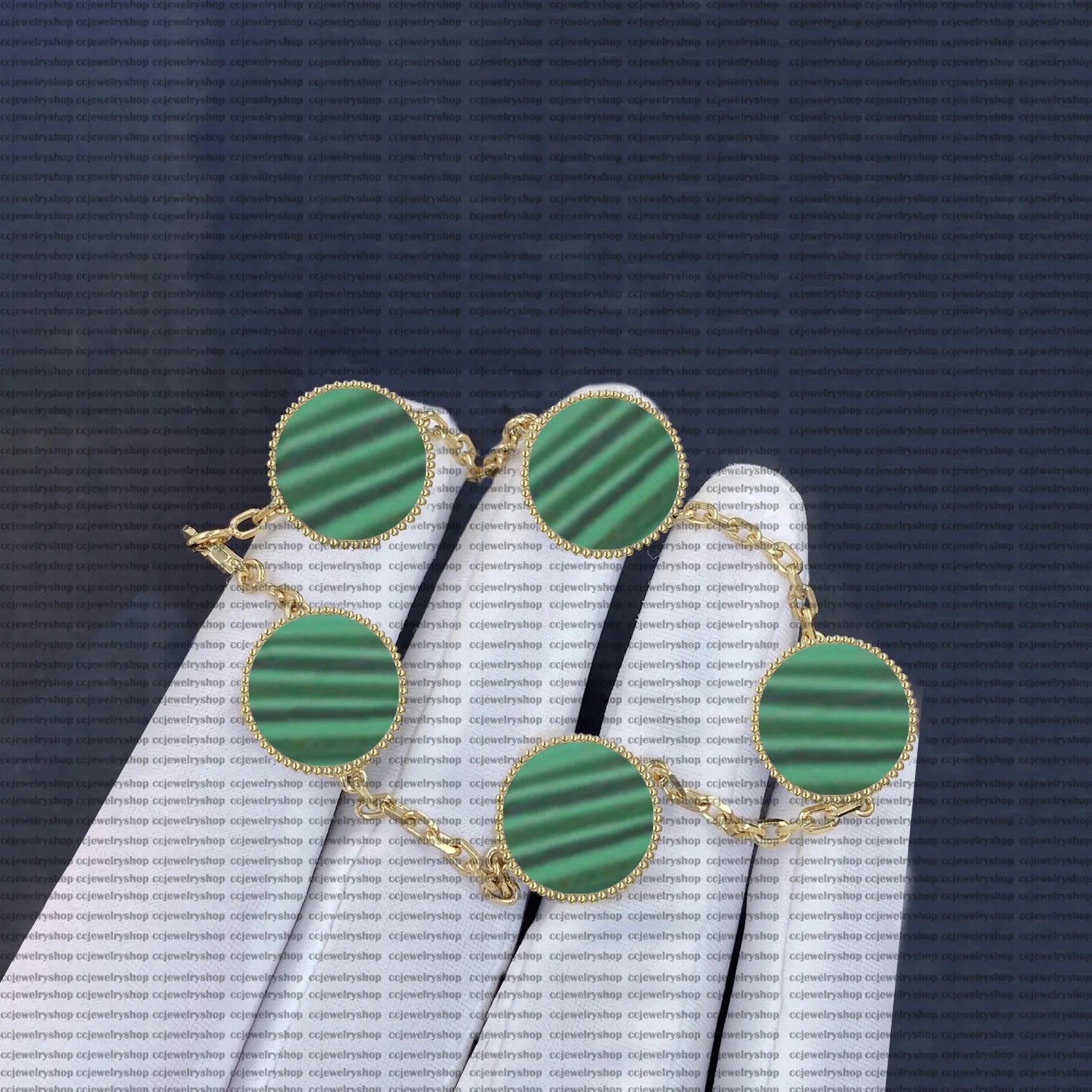 Classic Fashion Charm Bracelets Bangle Chain 18K Gold Agate Shell for Women&Girl Wedding Mother' Day Jewelry Women Bracelet -1