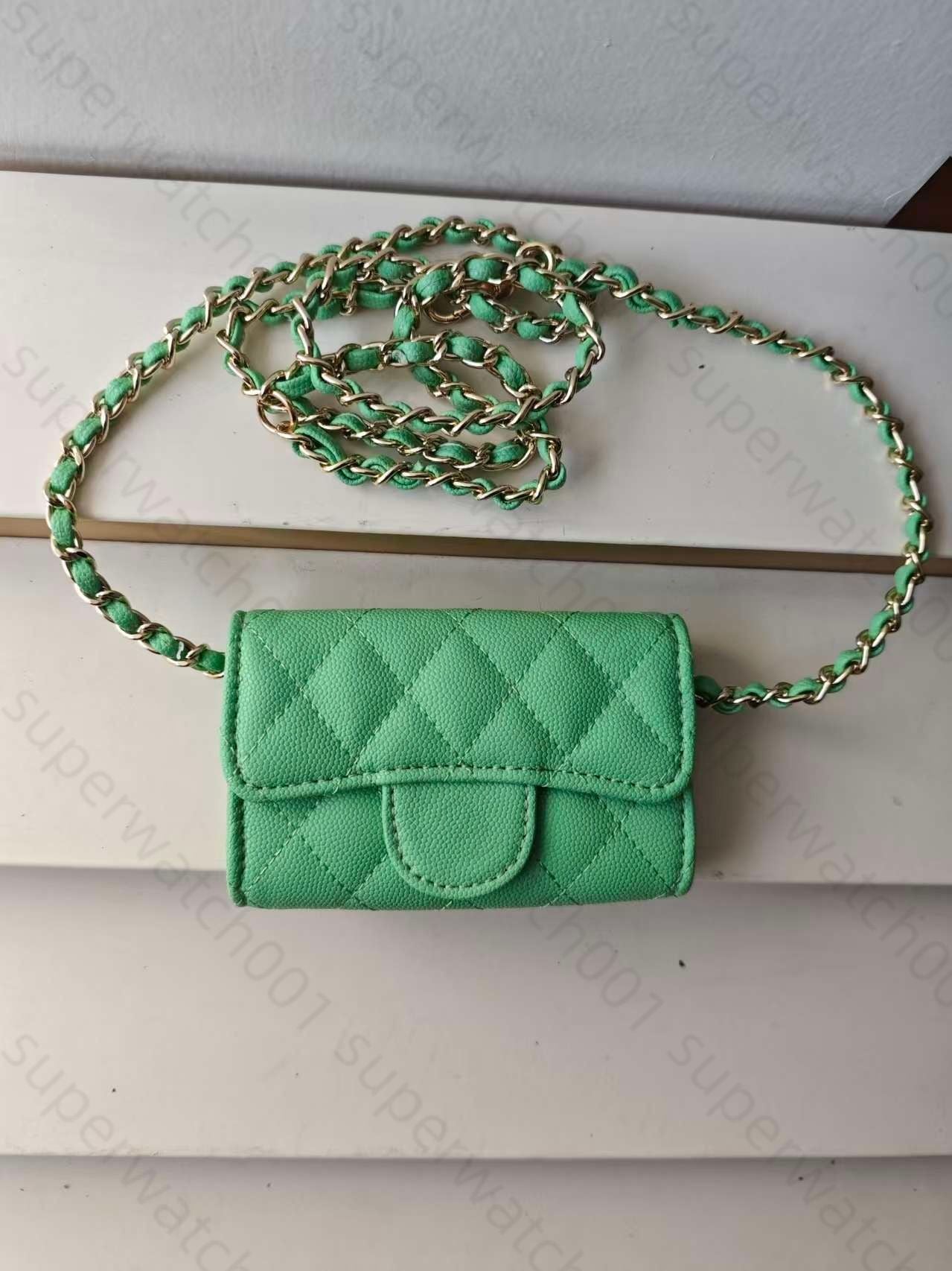 Top Designer Shoulder Bag Chain Handbag Plaid Wallet Double Letter Solid Buckle Sheepskin Caviar Pattern Women Luxury Evening Bag Mini Handbag 7750