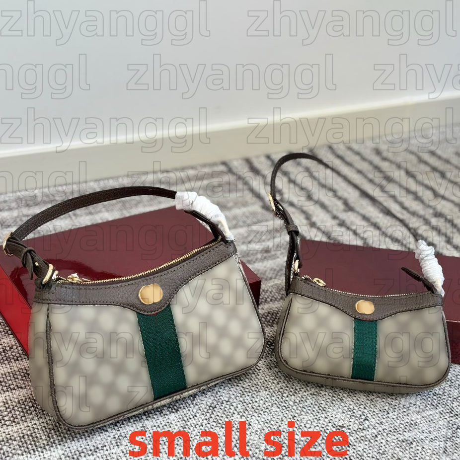High Quality Handbag Ophidias Designer Bag Women Large Capacity Emblem Tote Bag Luxury Canvas Half Moon Bag Fashion Crossbody Shoulder Bag Vintage Beach Travel Bag