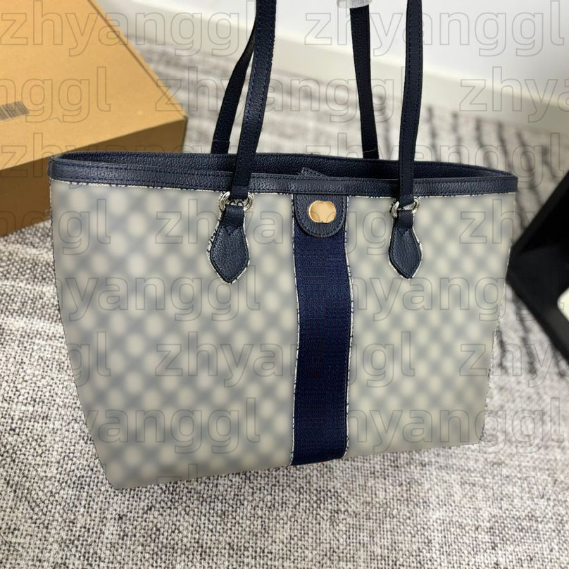 High Quality Handbag Ophidias Designer Bag Women Large Capacity Emblem Tote Bag Luxury Canvas Half Moon Bag Fashion Crossbody Shoulder Bag Vintage Beach Travel Bag