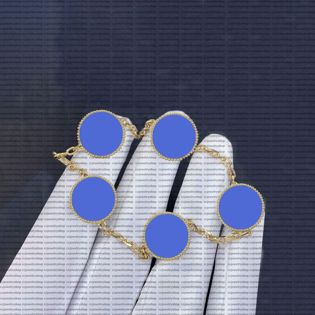Classic Fashion Charm Bracelets Bangle Chain 18K Gold Agate Shell for Women&Girl Wedding Mother' Day Jewelry Women Bracelet -1