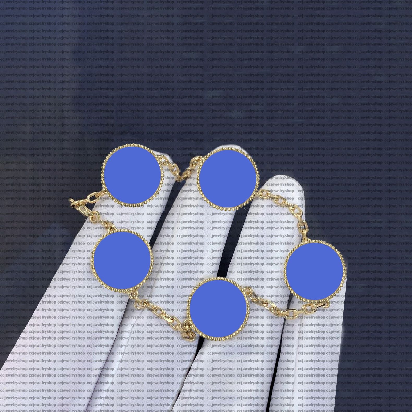 Classic Fashion Charm Bracelets Bangle Chain 18K Gold Agate Shell for Women&Girl Wedding Mother' Day Jewelry Women Bracelet -1