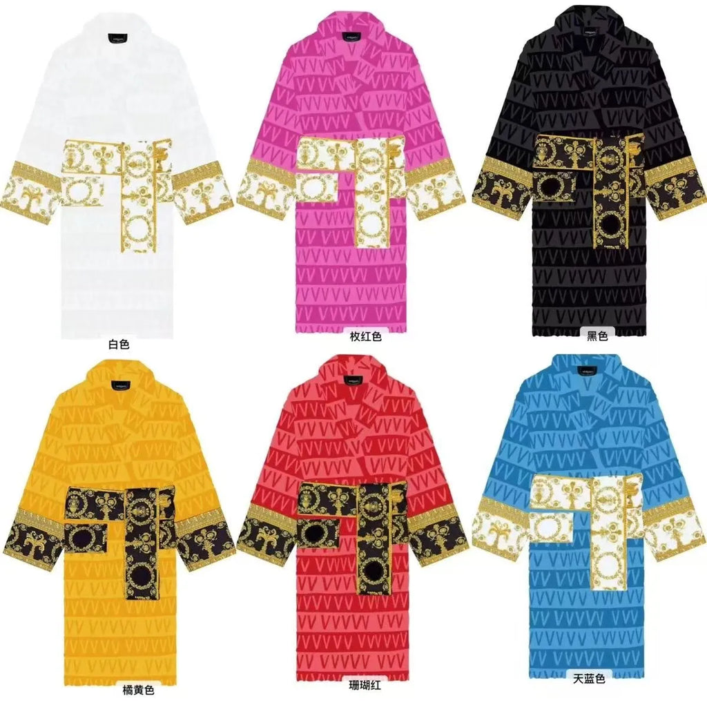 Sleep Bathrobe Women Robe Sleepwear Man Cotton Sleepwear Night Robe Highquality Bathrobe Designer Robe Breathable 2024