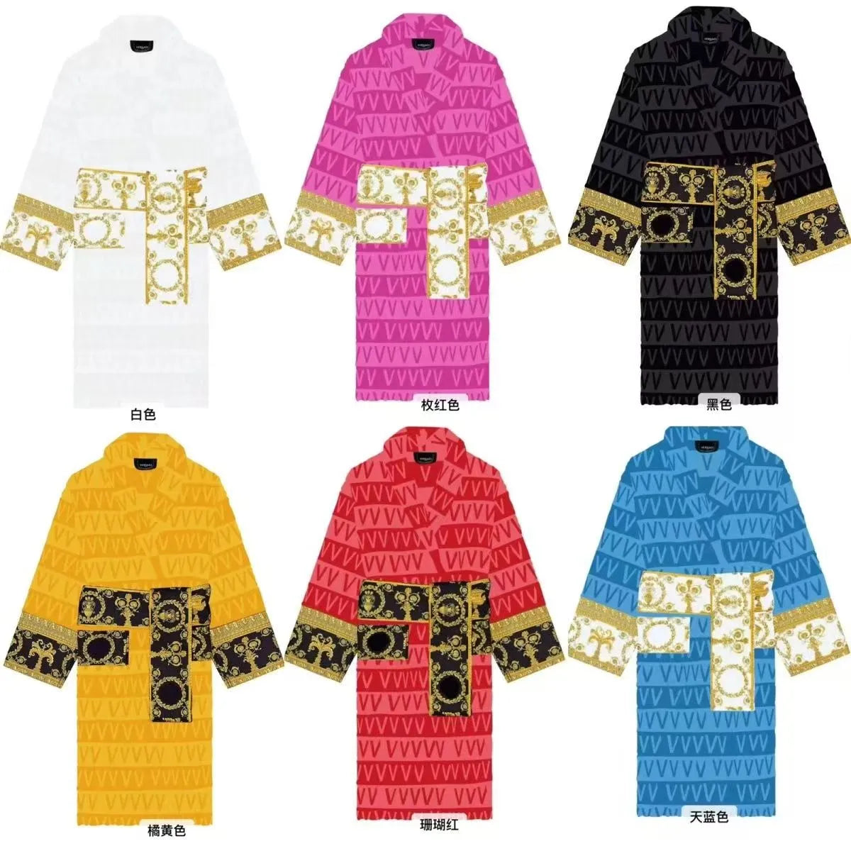 Sleep Bathrobe Women Robe Sleepwear Man Cotton Sleepwear Night Robe Highquality Bathrobe Designer Robe Breathable 2024