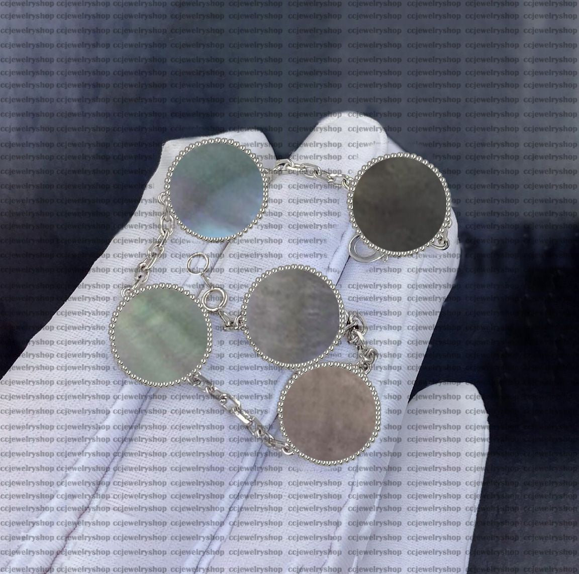 Classic Fashion Charm Bracelets Bangle Chain 18K Gold Agate Shell for Women&Girl Wedding Mother' Day Jewelry Women Bracelet -1