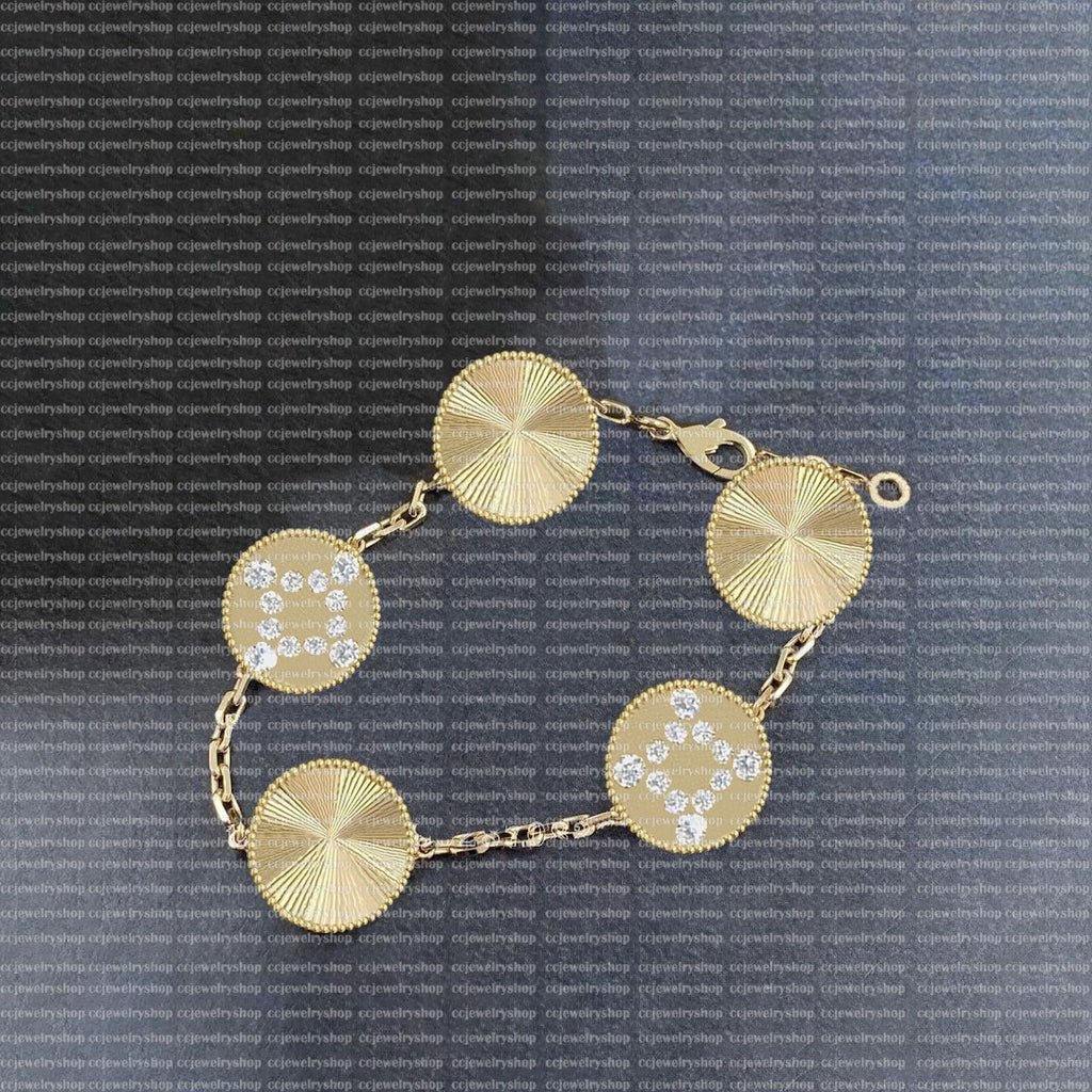 Classic Fashion Charm Bracelets Bangle Chain 18K Gold Agate Shell for Women&Girl Wedding Mother' Day Jewelry Women Bracelet -1