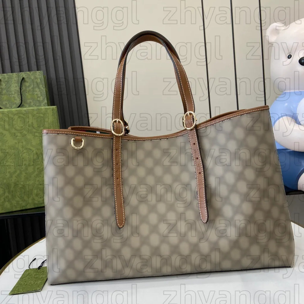 High Quality Handbag Ophidias Designer Bag Women Large Capacity Emblem Tote Bag Luxury Canvas Half Moon Bag Fashion Crossbody Shoulder Bag Vintage Beach Travel Bag