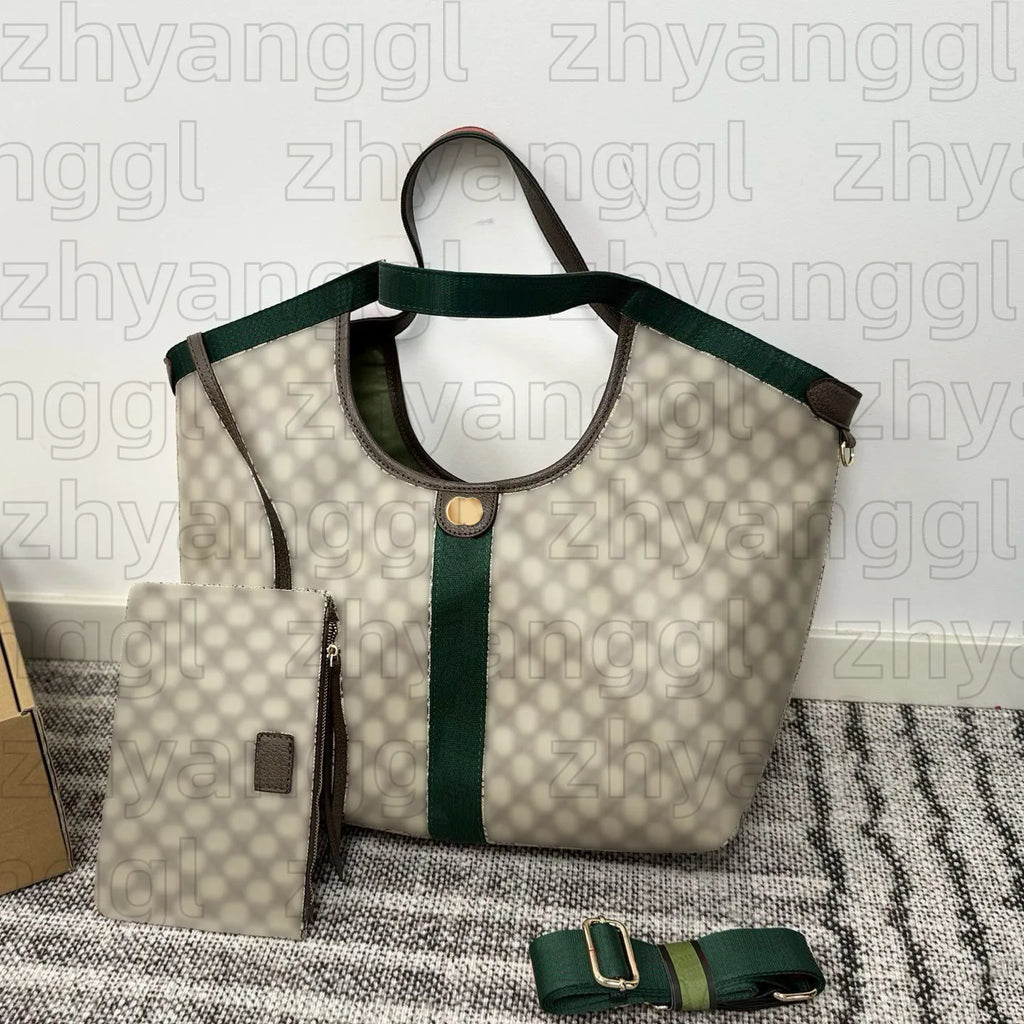 High Quality Handbag Ophidias Designer Bag Women Large Capacity Emblem Tote Bag Luxury Canvas Half Moon Bag Fashion Crossbody Shoulder Bag Vintage Beach Travel Bag