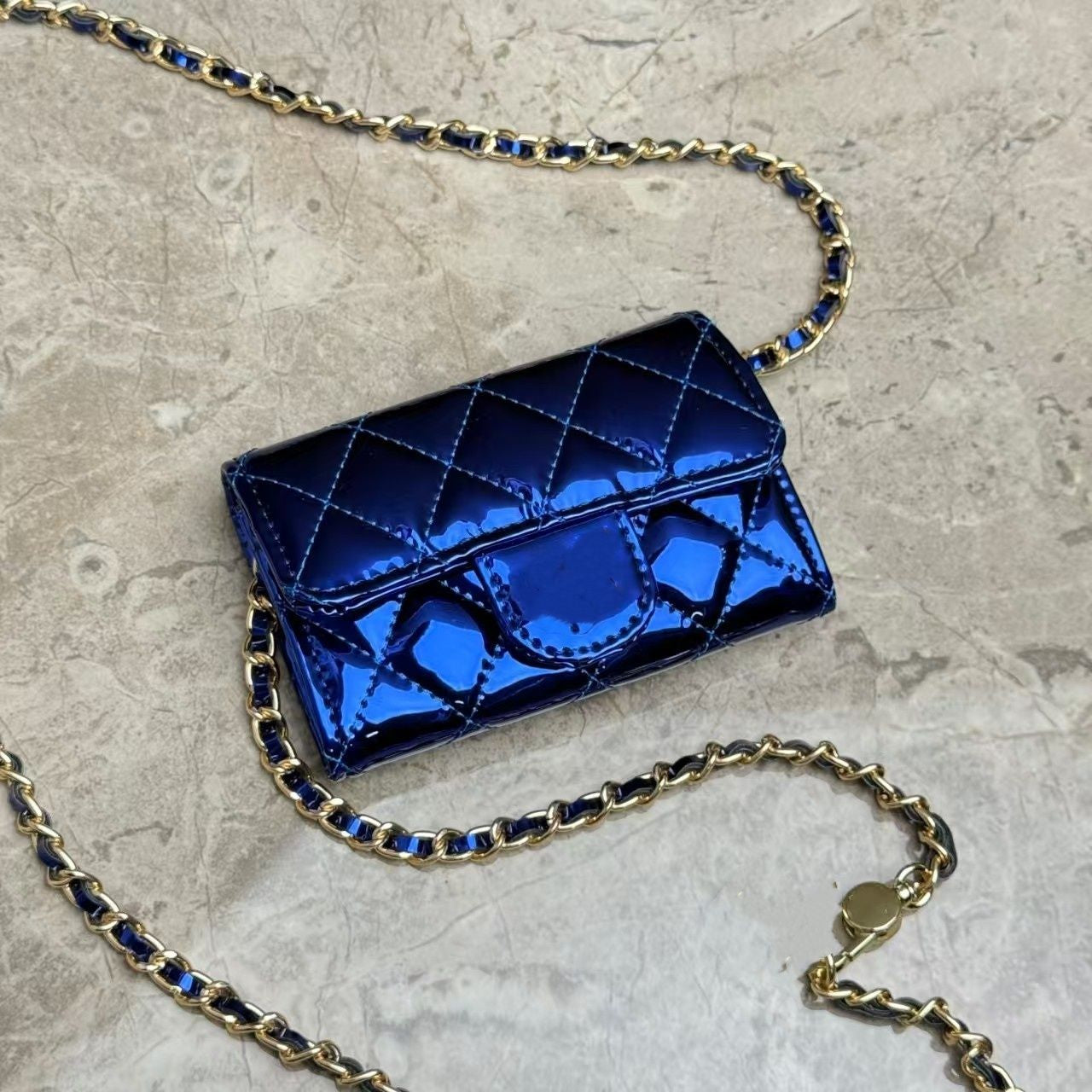 Top Designer Shoulder Bag Chain Handbag Plaid Wallet Double Letter Solid Buckle Sheepskin Caviar Pattern Women Luxury Evening Bag Mini Handbag 7750