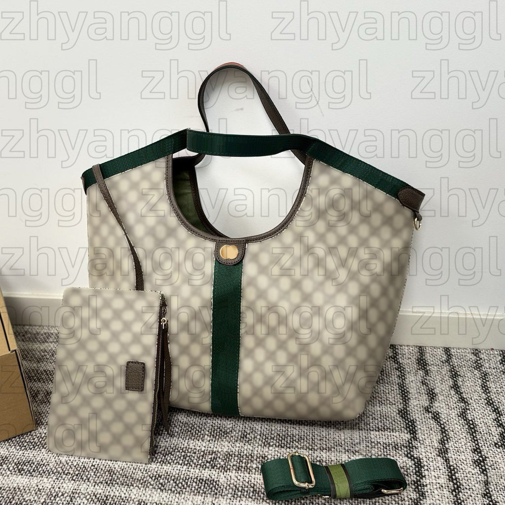 High Quality Handbag Ophidias Designer Bag Women Large Capacity Emblem Tote Bag Luxury Canvas Half Moon Bag Fashion Crossbody Shoulder Bag Vintage Beach Travel Bag