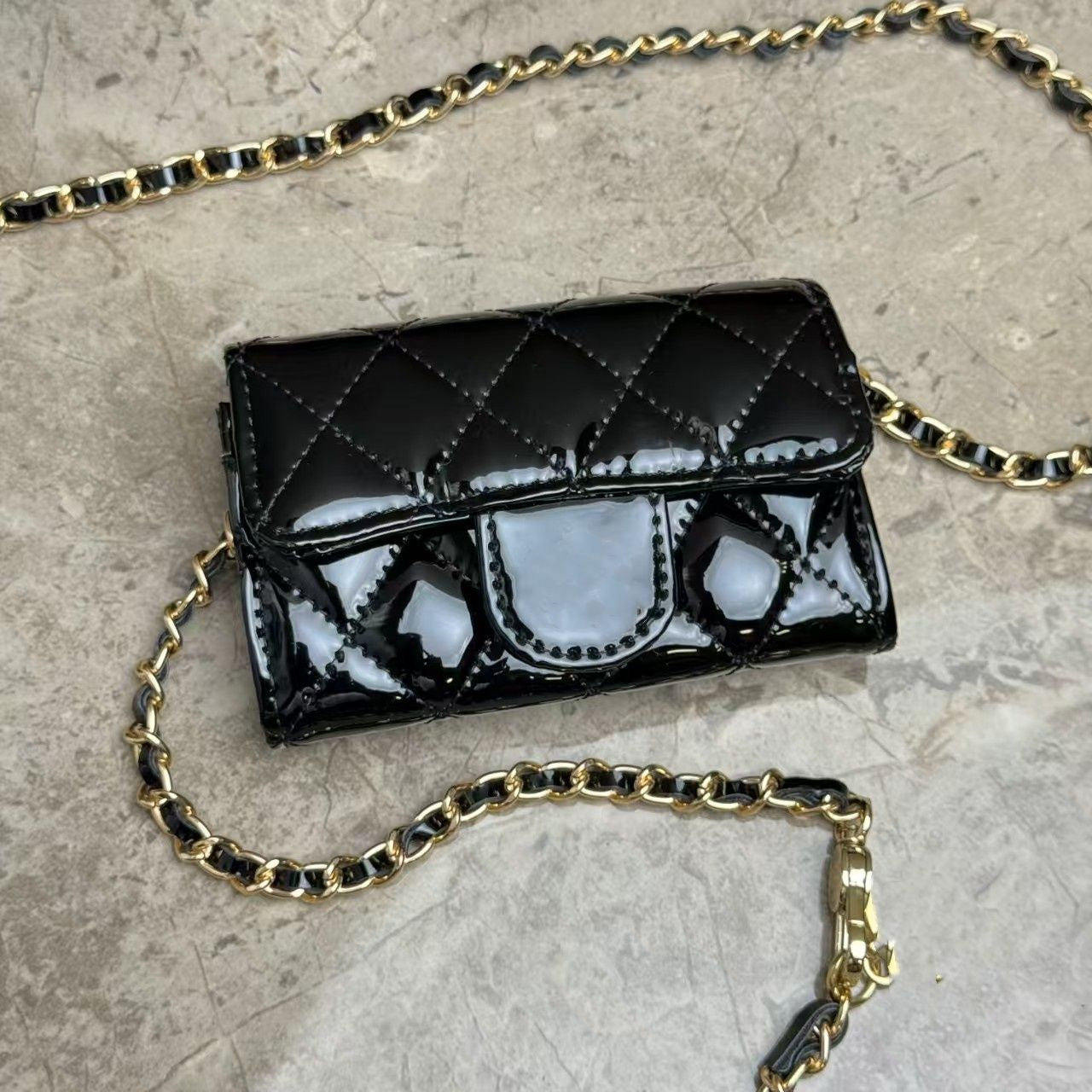Top Designer Shoulder Bag Chain Handbag Plaid Wallet Double Letter Solid Buckle Sheepskin Caviar Pattern Women Luxury Evening Bag Mini Handbag 7750
