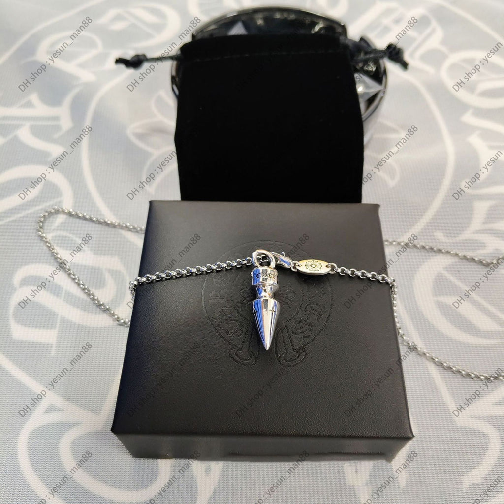 Chrome Necklace Bold Letter Cross Women Chromes Necklaces Designer Brand Flower Pendant Chain Men Chromed Jewelry Necklace A2Fr