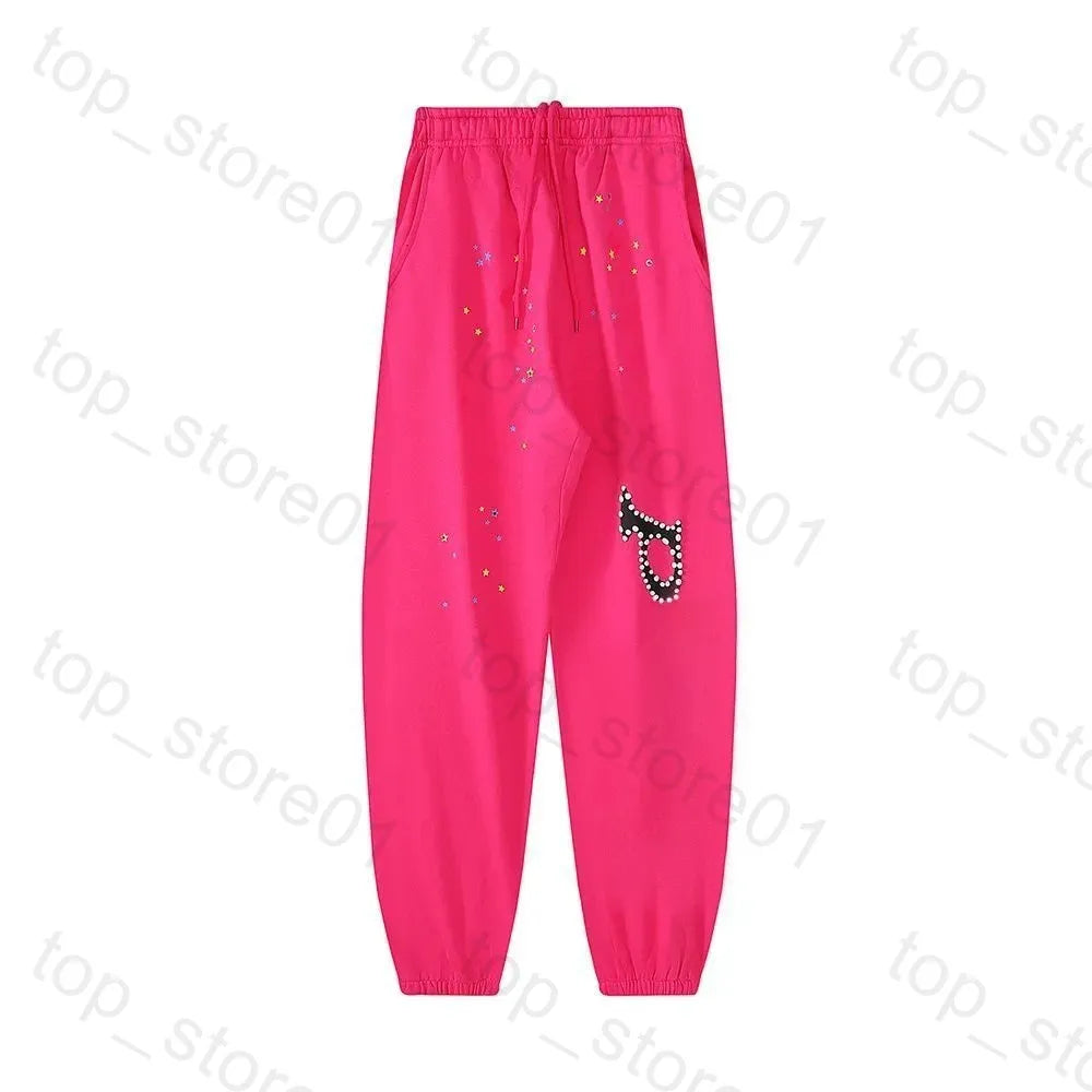 5A Designer Hoodie Mens Web Hoodie for Men 2025 Spider Hoody Women Polo Grid Five Cobweb Pink Spider Hoodies Hip Hop Tracksuit Print Pullover Net Spider Pants Suit 01